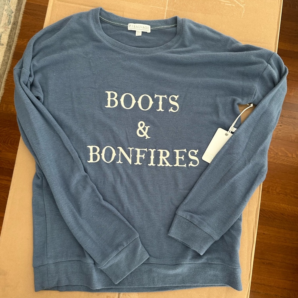 PJ Salvage Denim Blue Sweatshirt